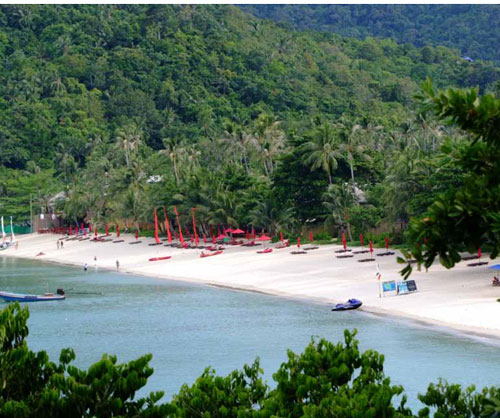 หาดทรายนํ้าใสทะเลสวย หาดท้องนายปาน เกาะพะงัน สุราษฏร์ธานี